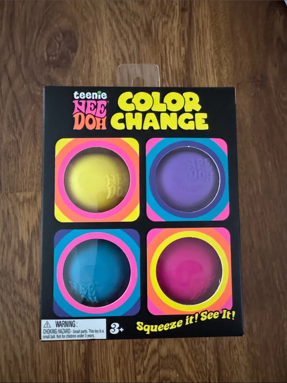 Needoh Color Change Squeeze Balls - Yellow, Purple, Blue, Pink